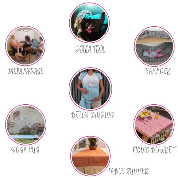 Mexican Rebozo Shawl, Natural Birth, Doula Massage, 197", Black🐱 - Picture 8 of 9